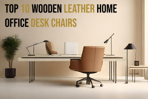 Wooden Leather Home Office Desk Chairs